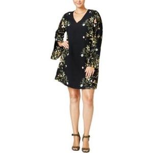 RACHEL ROY ANTHROPOLOGIE Black Floral Dress Sz 6